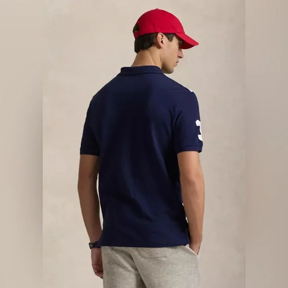 Polo Classic Fit Big Pony Mesh Polo Shirt-L